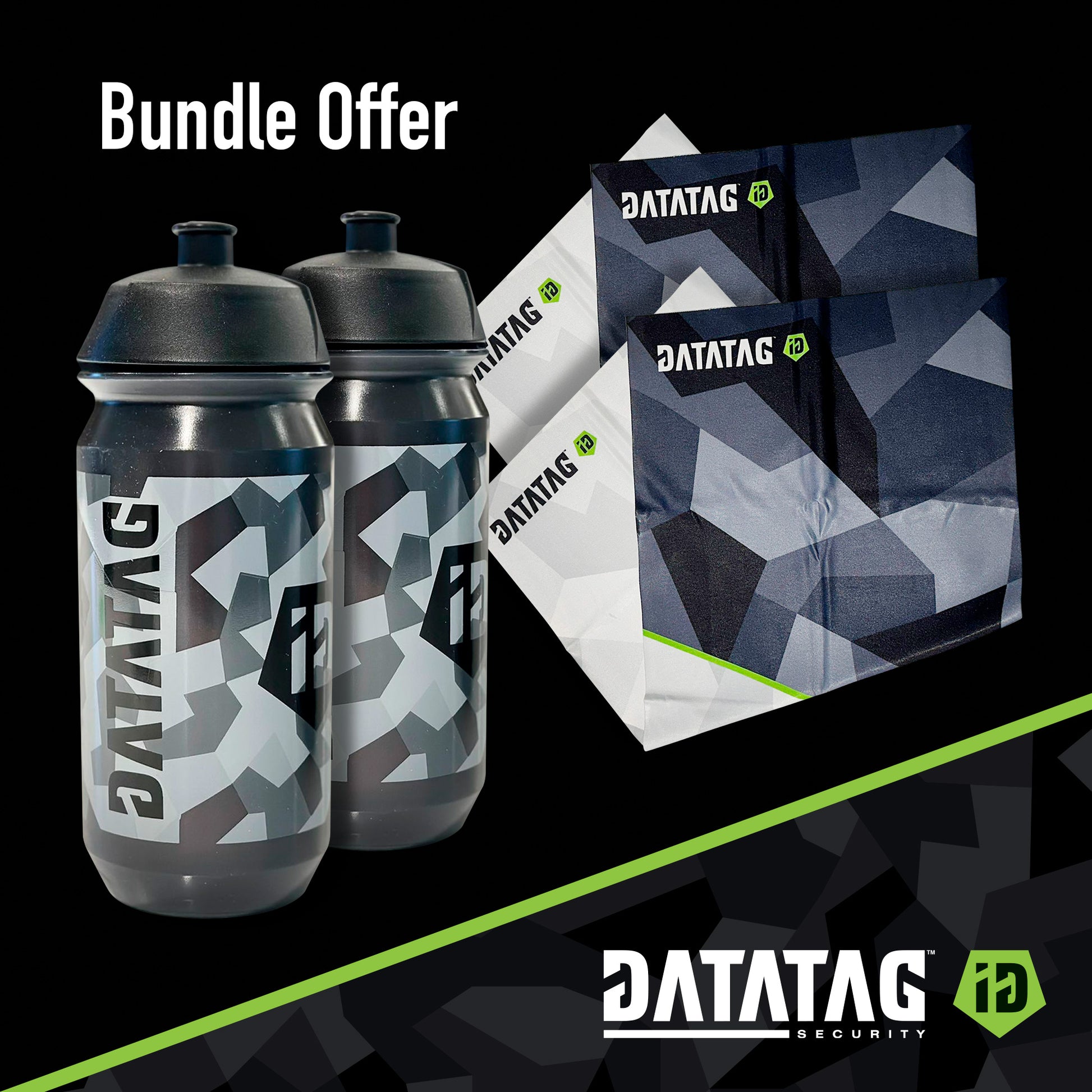 Datatag Water Bottle and Neck Buff Bundle